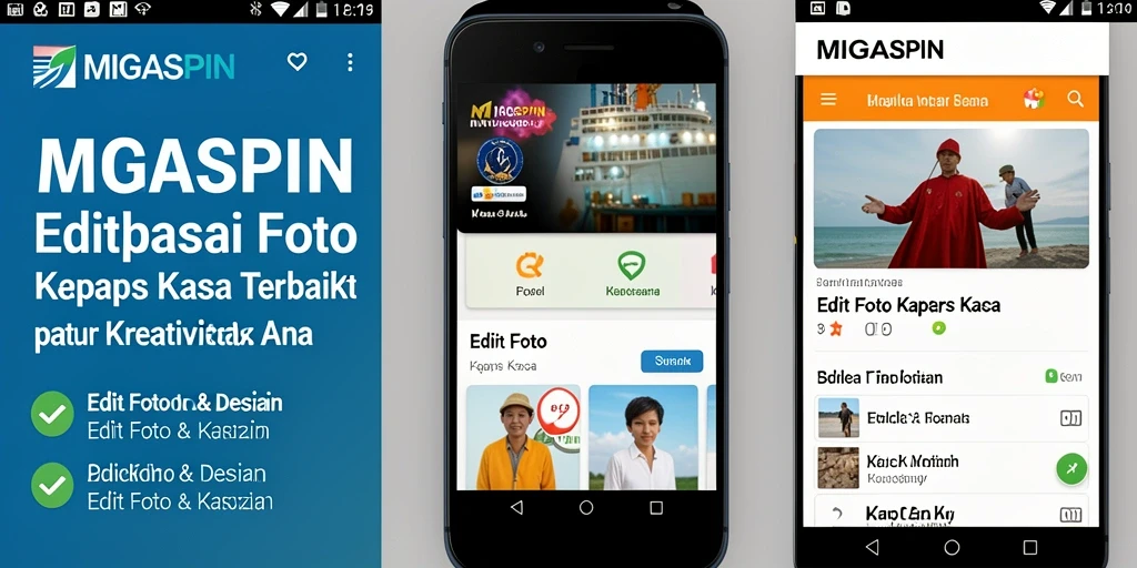 Antarmuka <strong>MIGASPIN</strong> untuk pengeditan foto kertas kaca yang intuitif dan menarik.