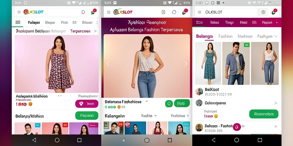 Tampilan antarmuka OLXSLOT yang modern dan menarik untuk belanja Fashion.