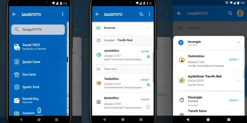 Antarmuka SAUDITOTO yang sederhana dan efisien untuk Transfer Bank.