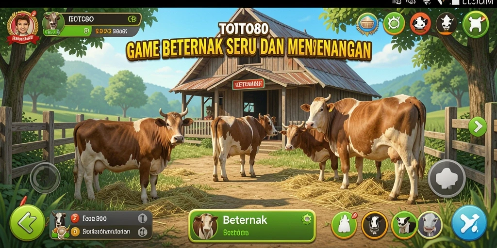 Screenshot antarmuka TOTO80 menampilkan pengalaman beternak yang menarik.
