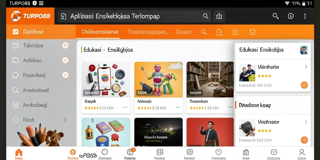 Tampilan antarmuka TURBO88 yang interaktif dan edukatif.